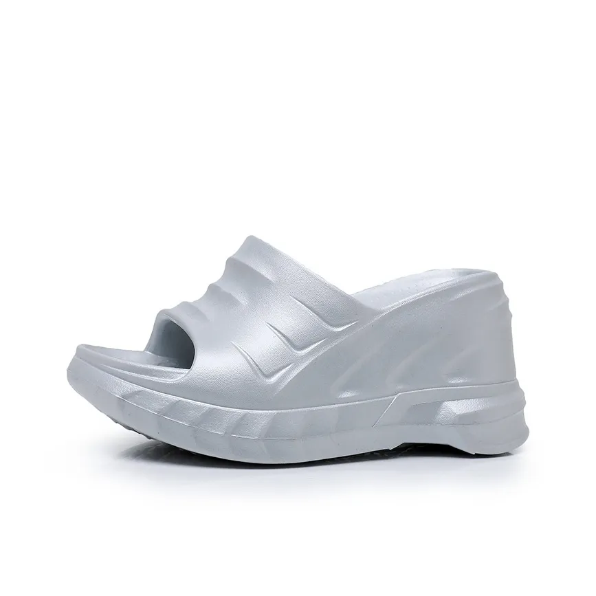 LOKWT ЭВА Череп Тихий Противоскользящий Сопротивляющийся запахам Амортизация Слипоны Женские Серебряный