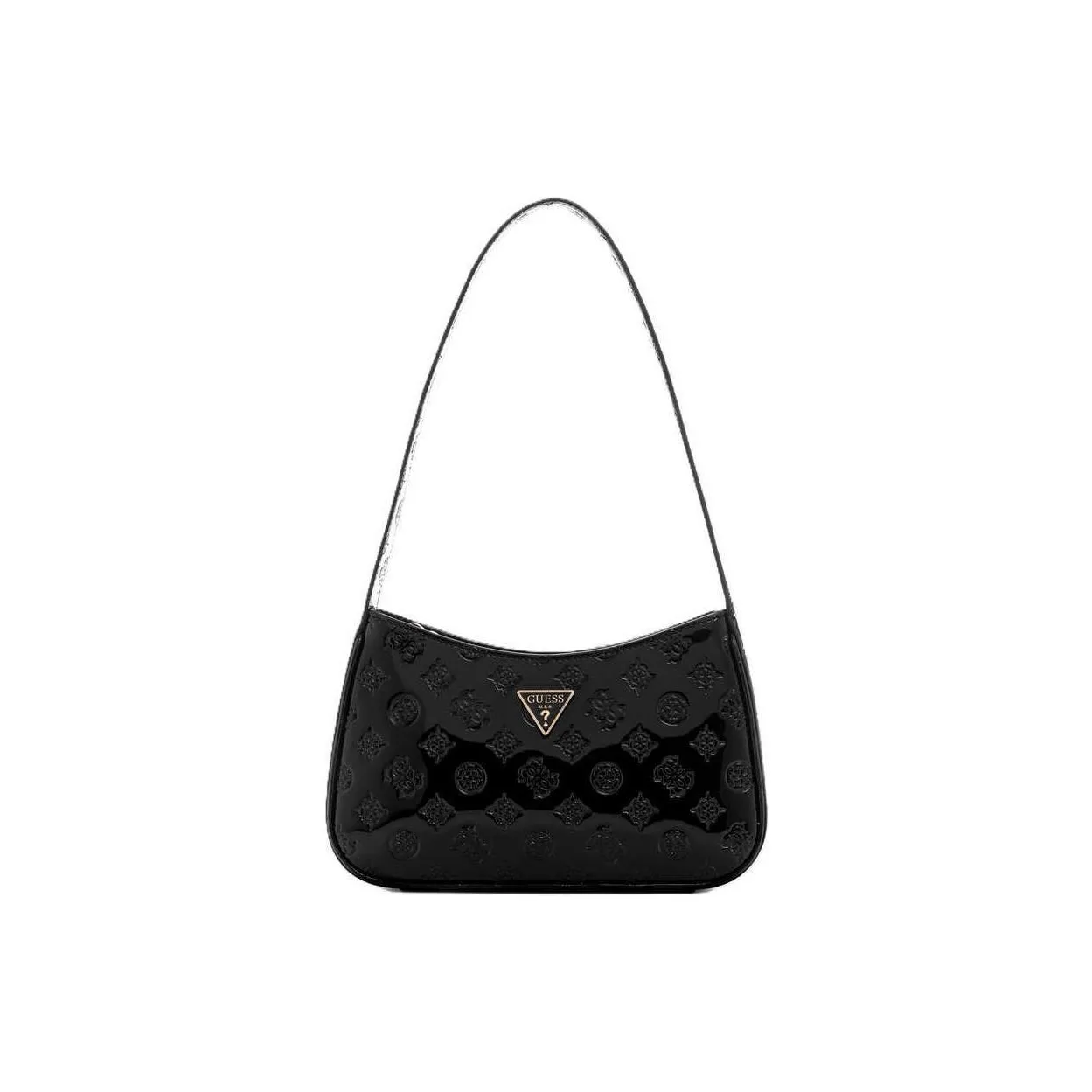 GUESS Artificial Leather Handbag Shoulder Bag Medium Size Women's Black