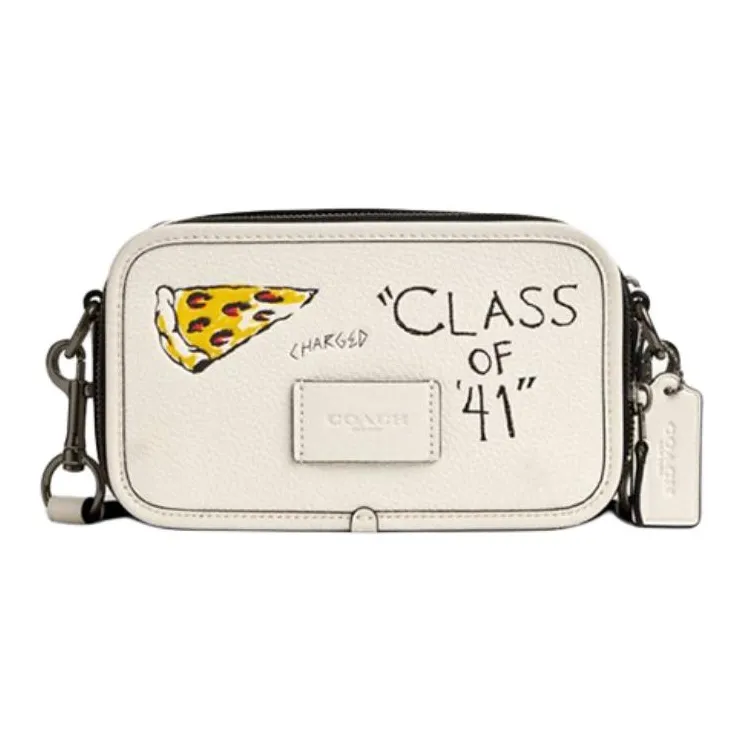 COACH Wyatt Коровья кожа Сумка через плечо Маленькая Мужская Мел Белый