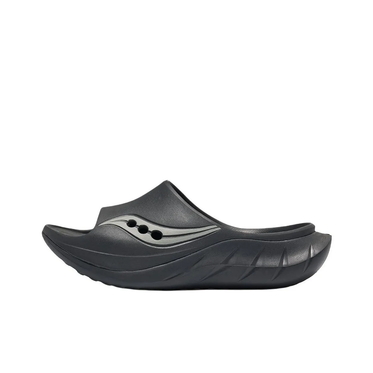 Saucony Cradle 2 Quiet Slip-Resistant Slide Slippers Unisex Dark Gray