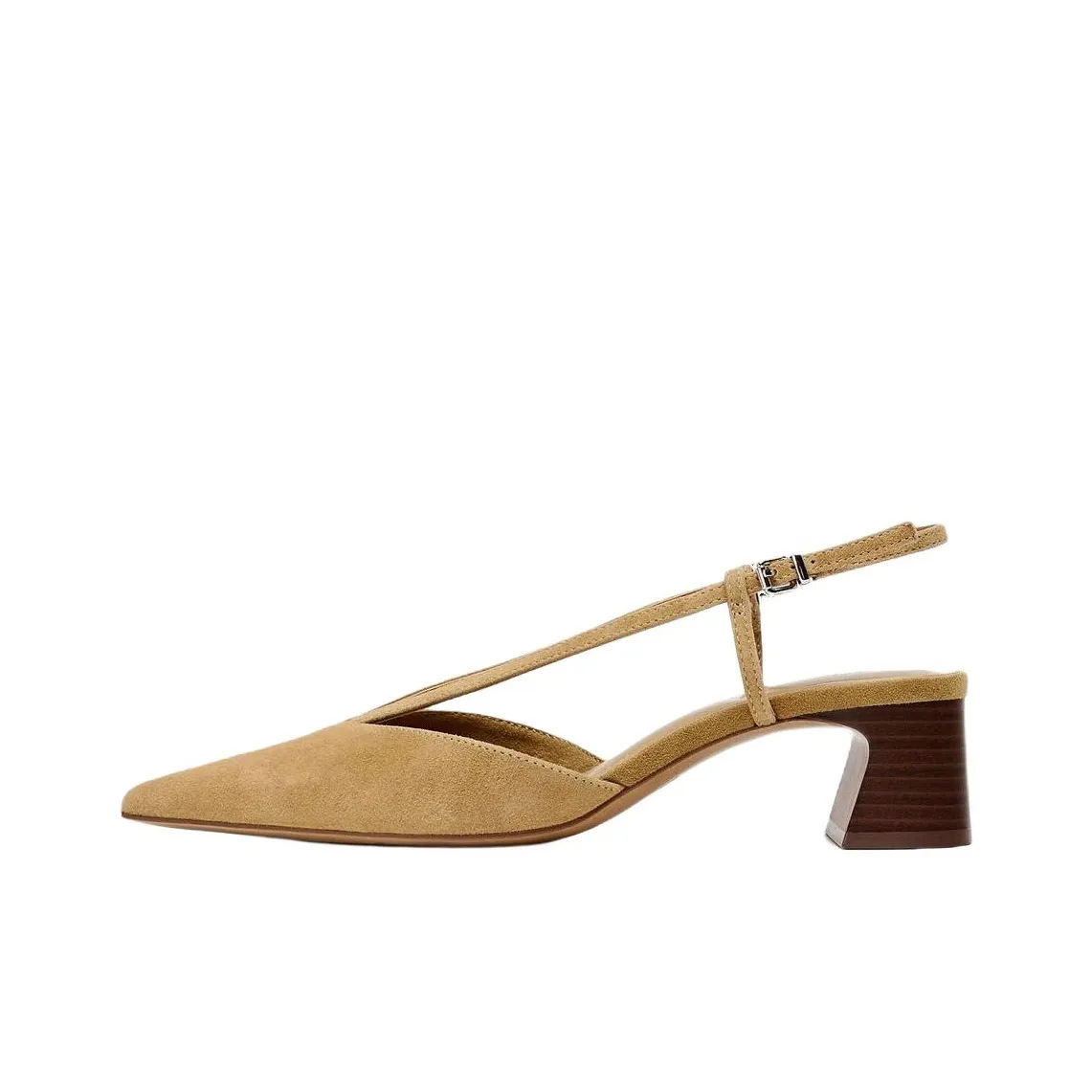 ZARA Грубый каблук Высокие каблуки Женские Коричневый