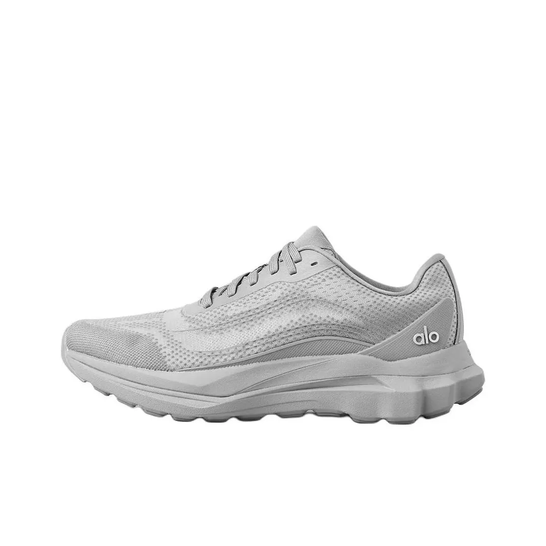 Alo Yoga Alo Runner Breathable Support Cushioning Low Top Casual City Commute Running Shoes Unisex Gray