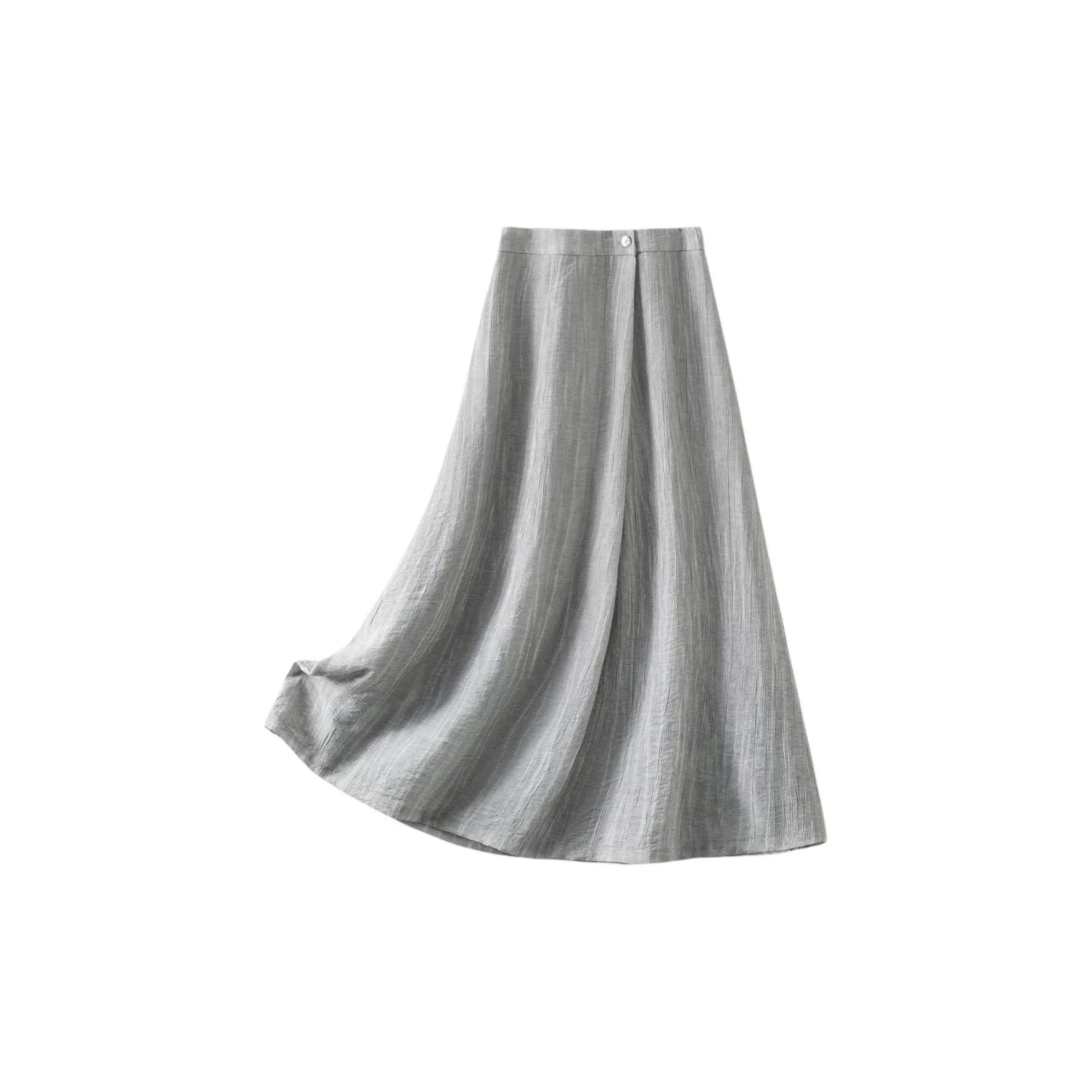 IHIMI Повседневный Длинный Юбка Женские Туманный дождь Серый