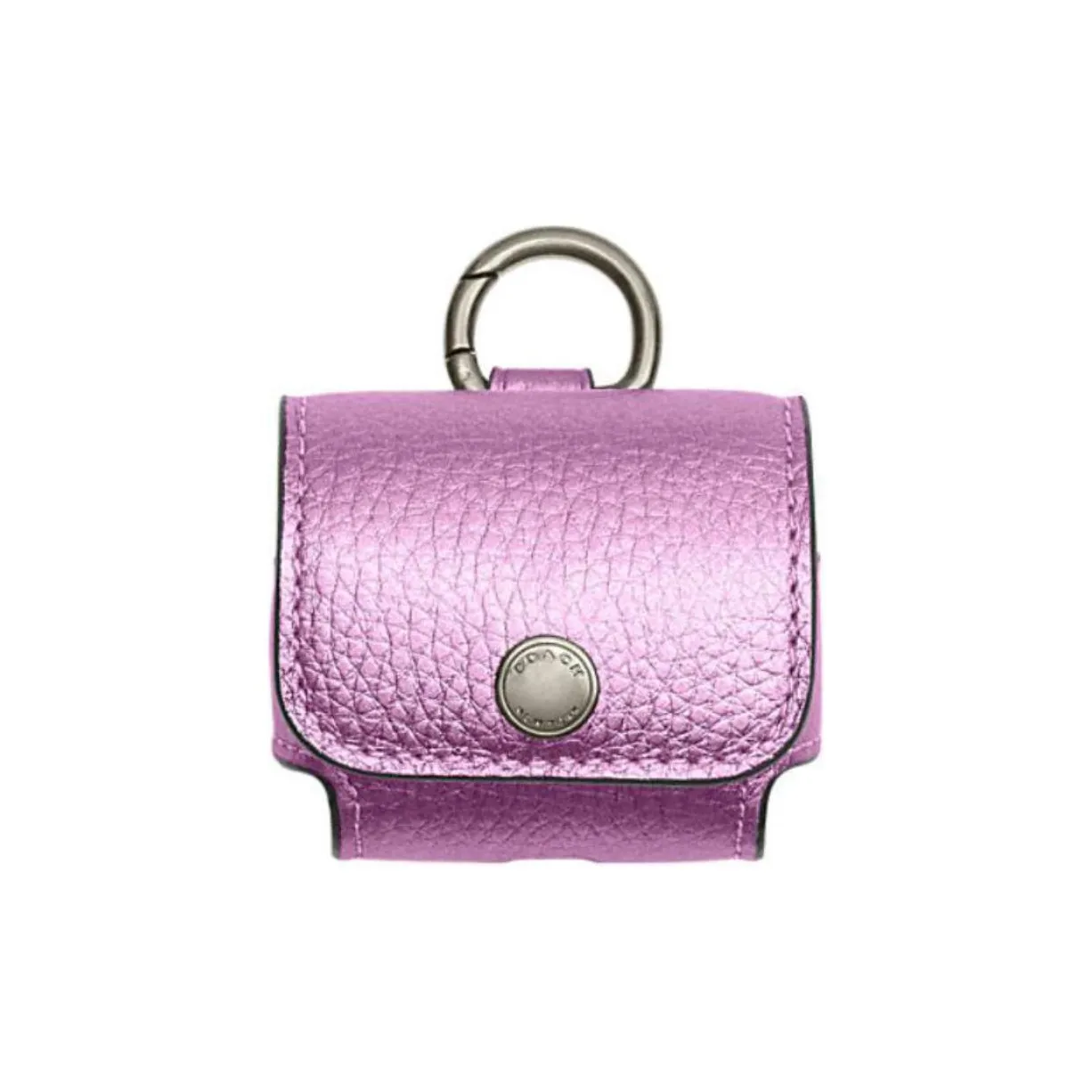 COACH Чехол для наушников из коровьей кожи аксессуар унисекс фиолетовый