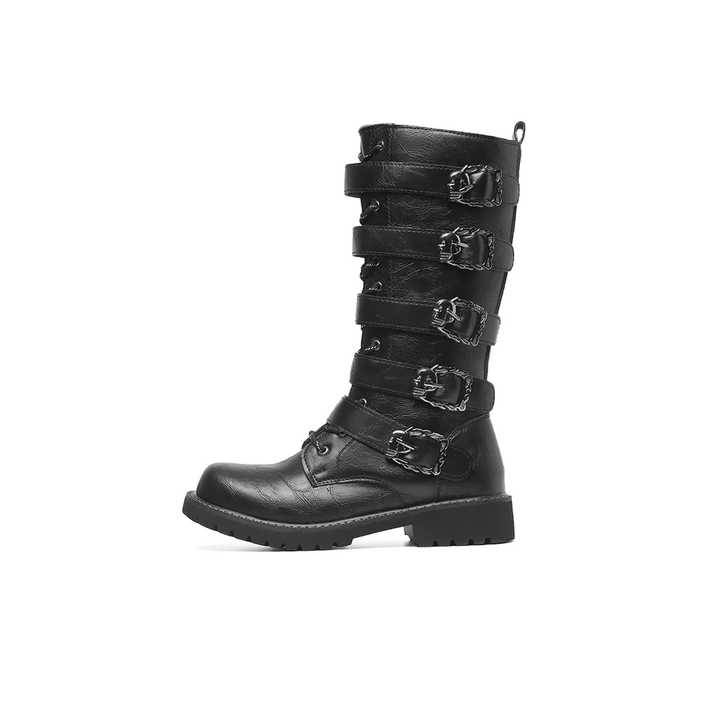 MODENGPAN Мужские высокие сапоги на колено черные