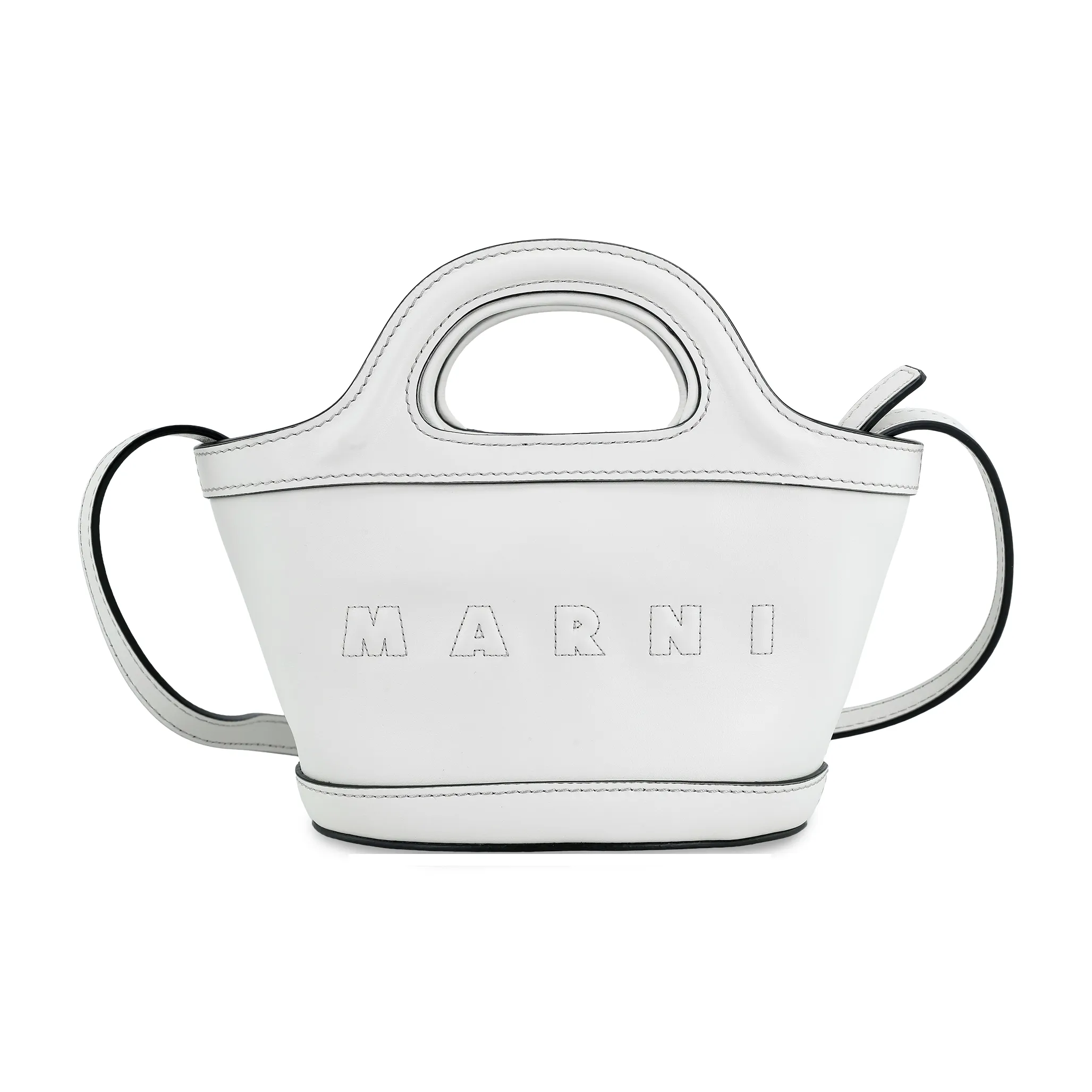 MARNI Tropicalia Logo Embroidered Micro Tote Bag