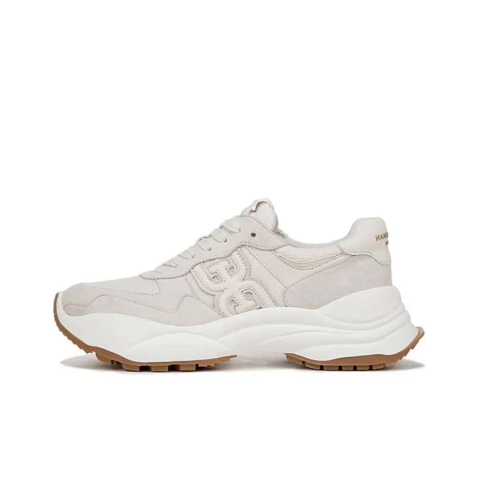 SAM EDELMAN Height Increasing Abrasion Resistant Slip Resistant Low Top Chunky Sneakers Women
s Ecru