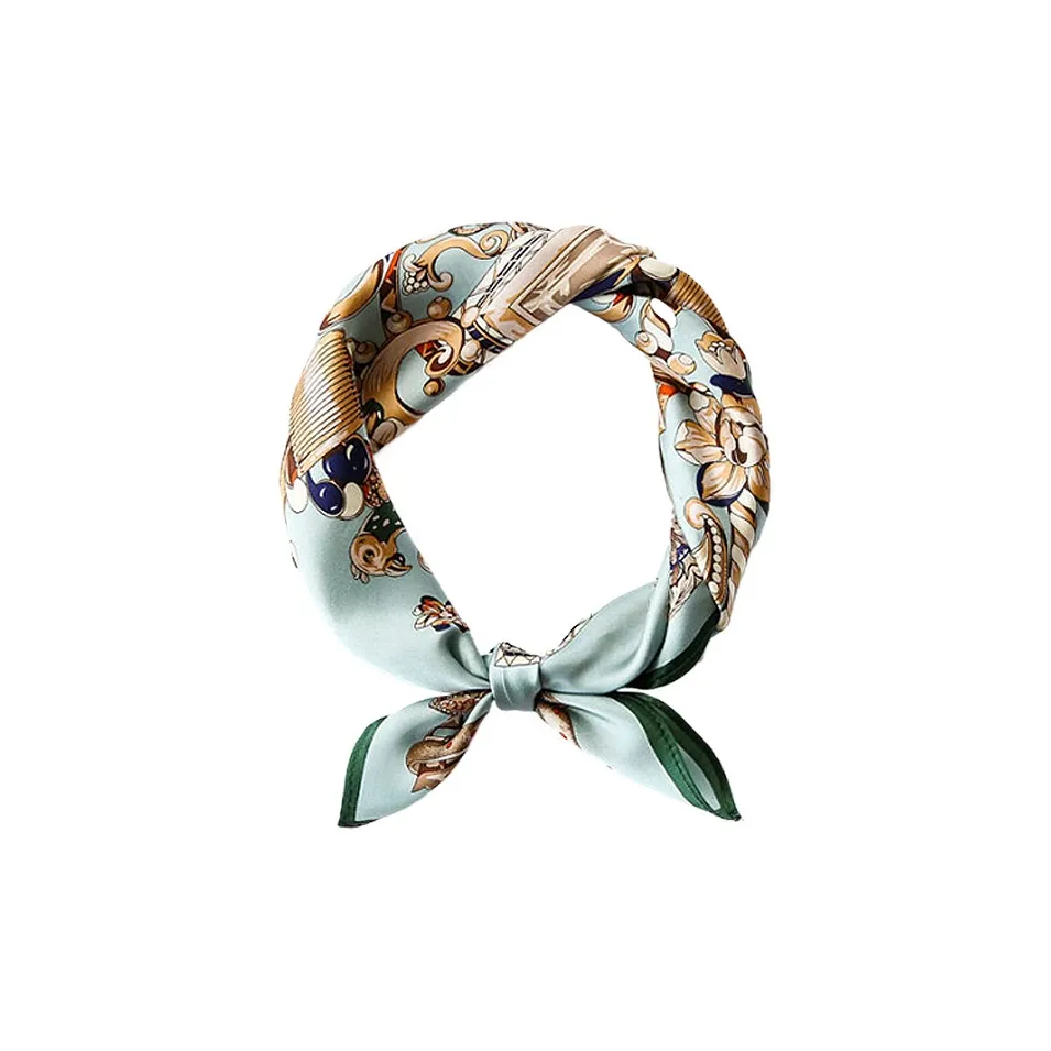 STUFFER Mulberry Silk Plain Satin Silk Scarves Women's