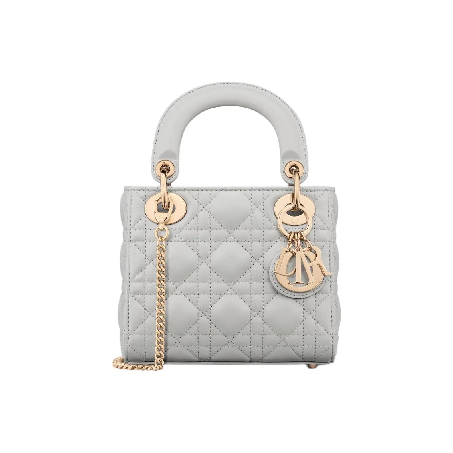 DIOR Lady Dior Sheepskin Lady Dior Bag, Shoulder Bag, Crossbody Bag, Handbag Mini Women's Cloud Mist Gray