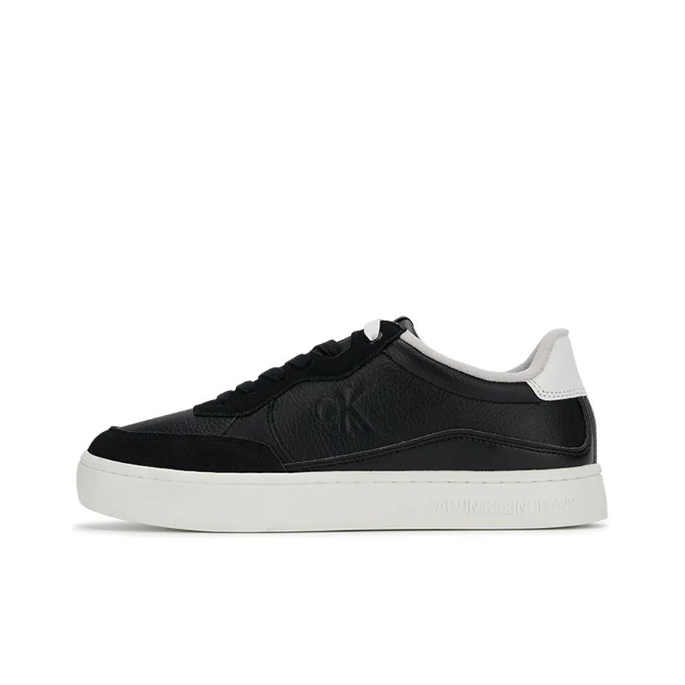 CKJ CALVIN KLEIN JEANS Low Top Skateboard Shoes Men's Black White