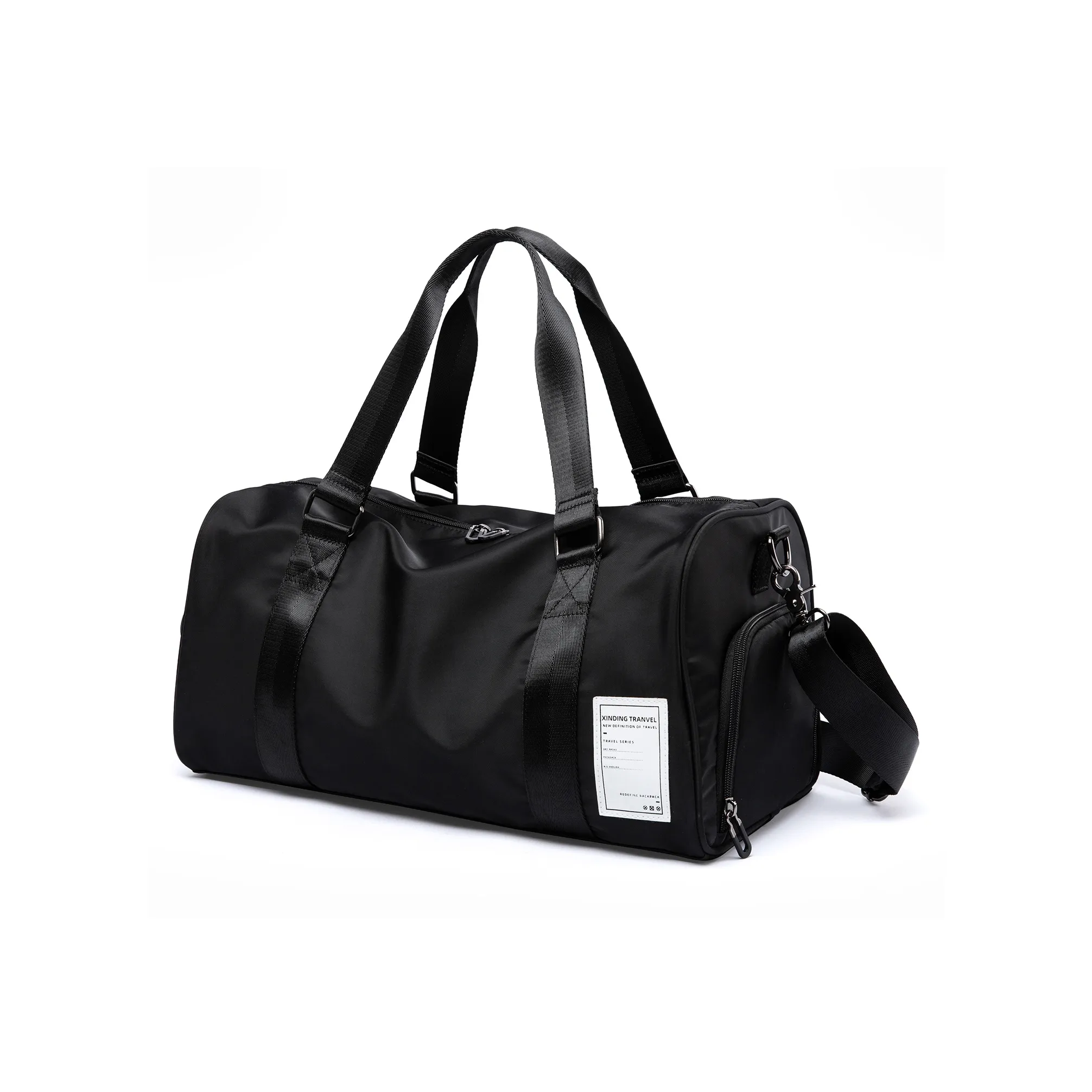 MOYYI 22L Oxford Travel Bag Unisex Black