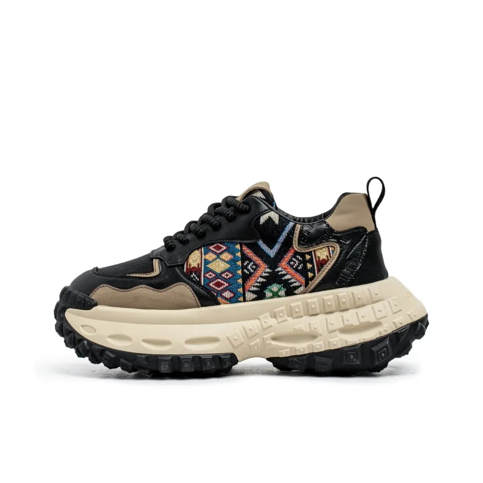 JANECO Anti Slip Wear Resistant Low Top Chunky Sneakers Men's