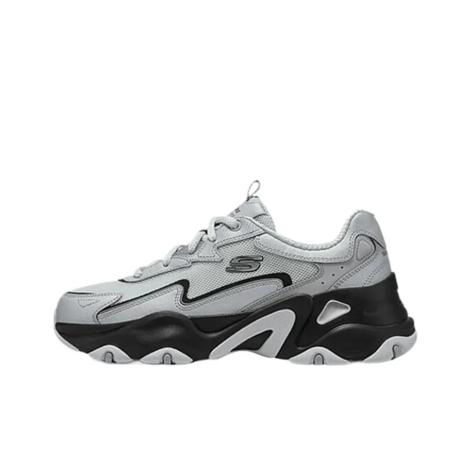 Skechers D'Lites Low Top Chunky Sneakers Women's Silver