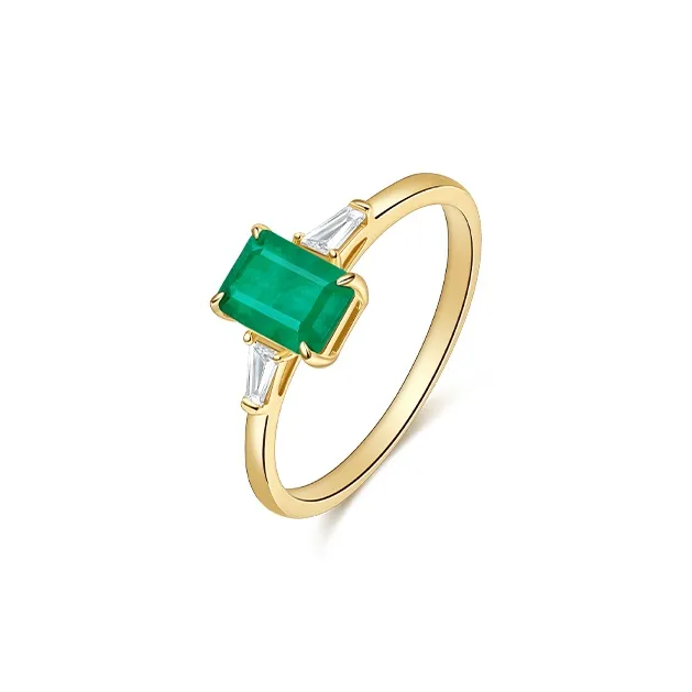 IL&CO. Natural Emeralds Rings Women's
