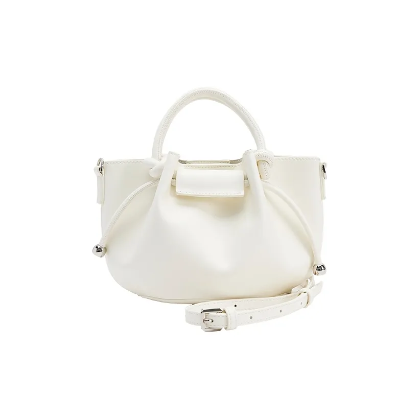 URBAN REVIVO Artificial Leather Handbag, Shoulder Bag, Crossbody Bag Trumpets Women's Raw White/Sky Blue/Black