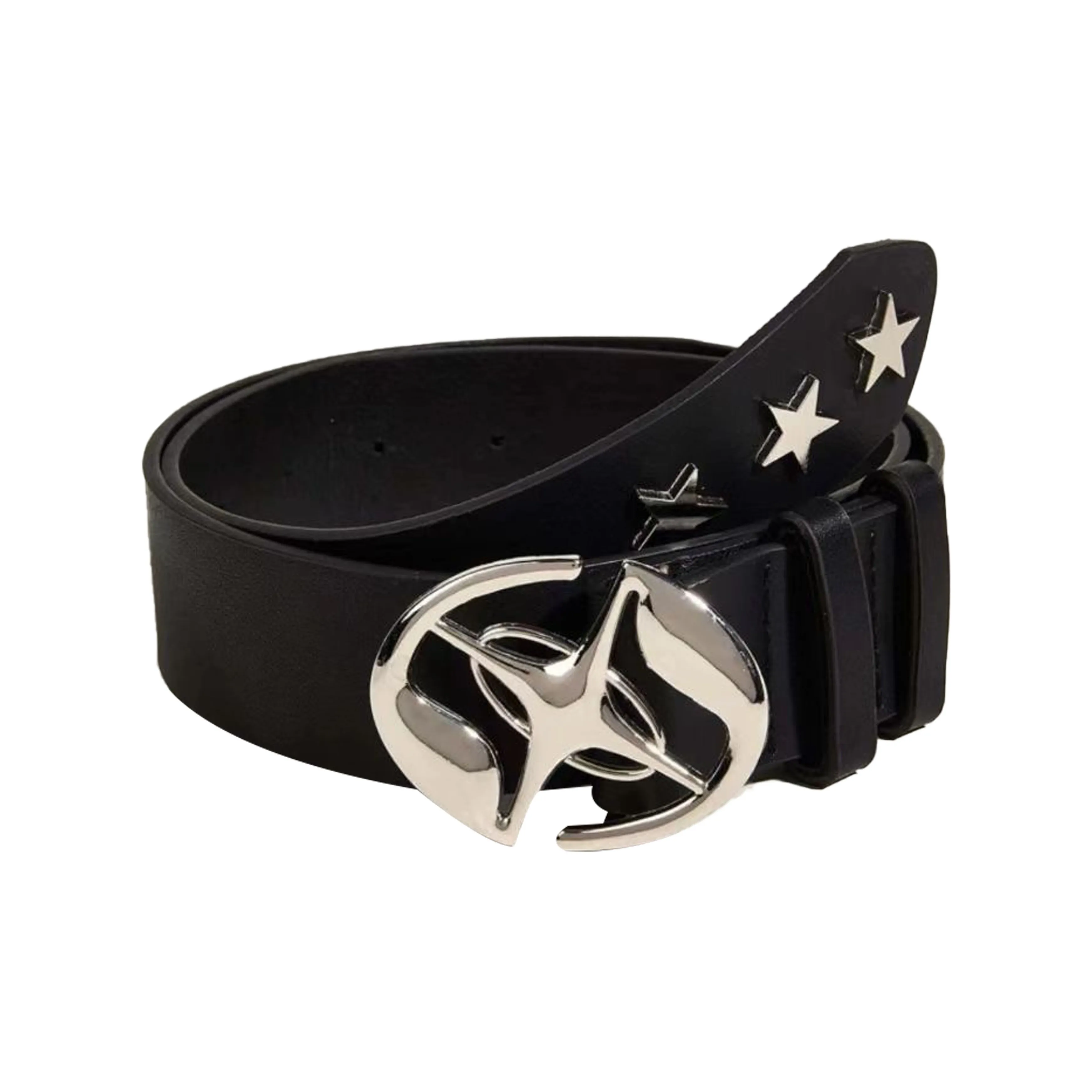IOTS Alloy Leather Belts Unisex Width Approx. 3.8cm