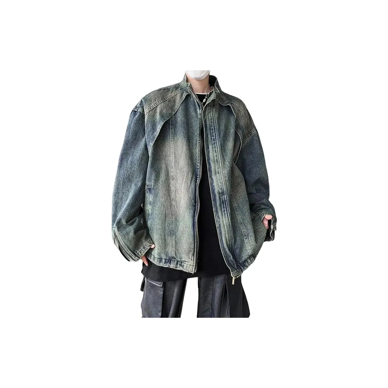 FOREVER 21 Denim Jacket Unisex Blue FOREVER 21 Деним Куртка Унисекс Синий