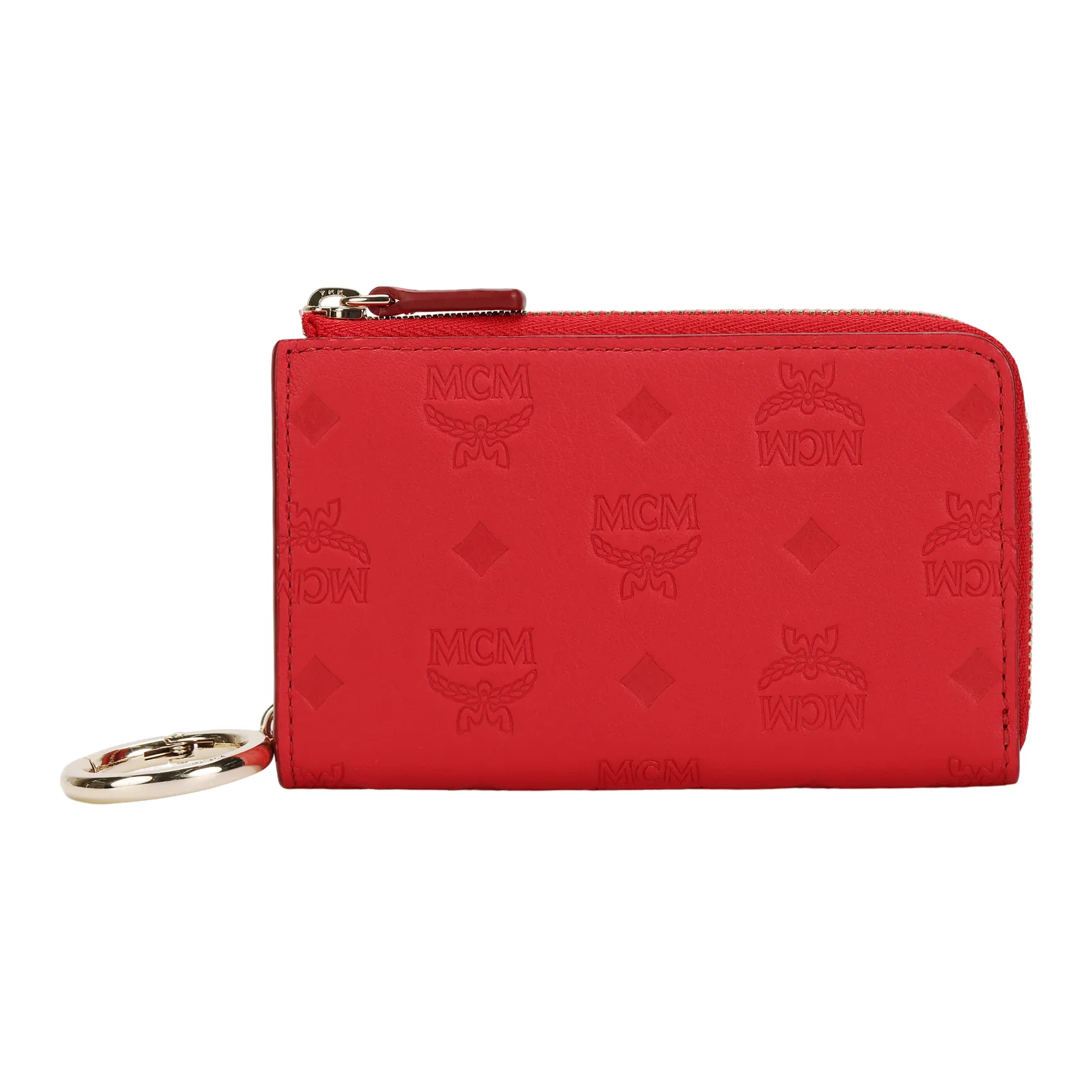 MCM Коровья кожа Монетница Мини Женский Красный