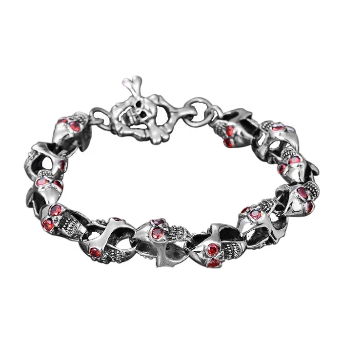 IDEE CREATIVE IDEA FOR YOU 925 Sterling Silver Imitation Gemstone Bracelets Men's