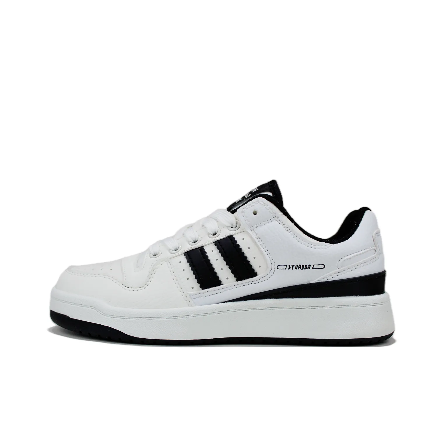 STUR YSN Износостойкий и Легкий Низкий Топ Скейтборд Кроссовки Унисекс Белый Черный