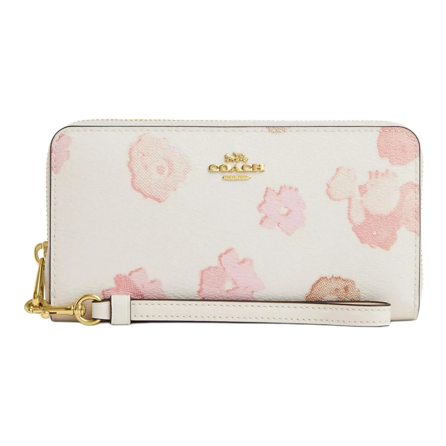 COACH Coated Canvas Wallet Trumpets Women's White