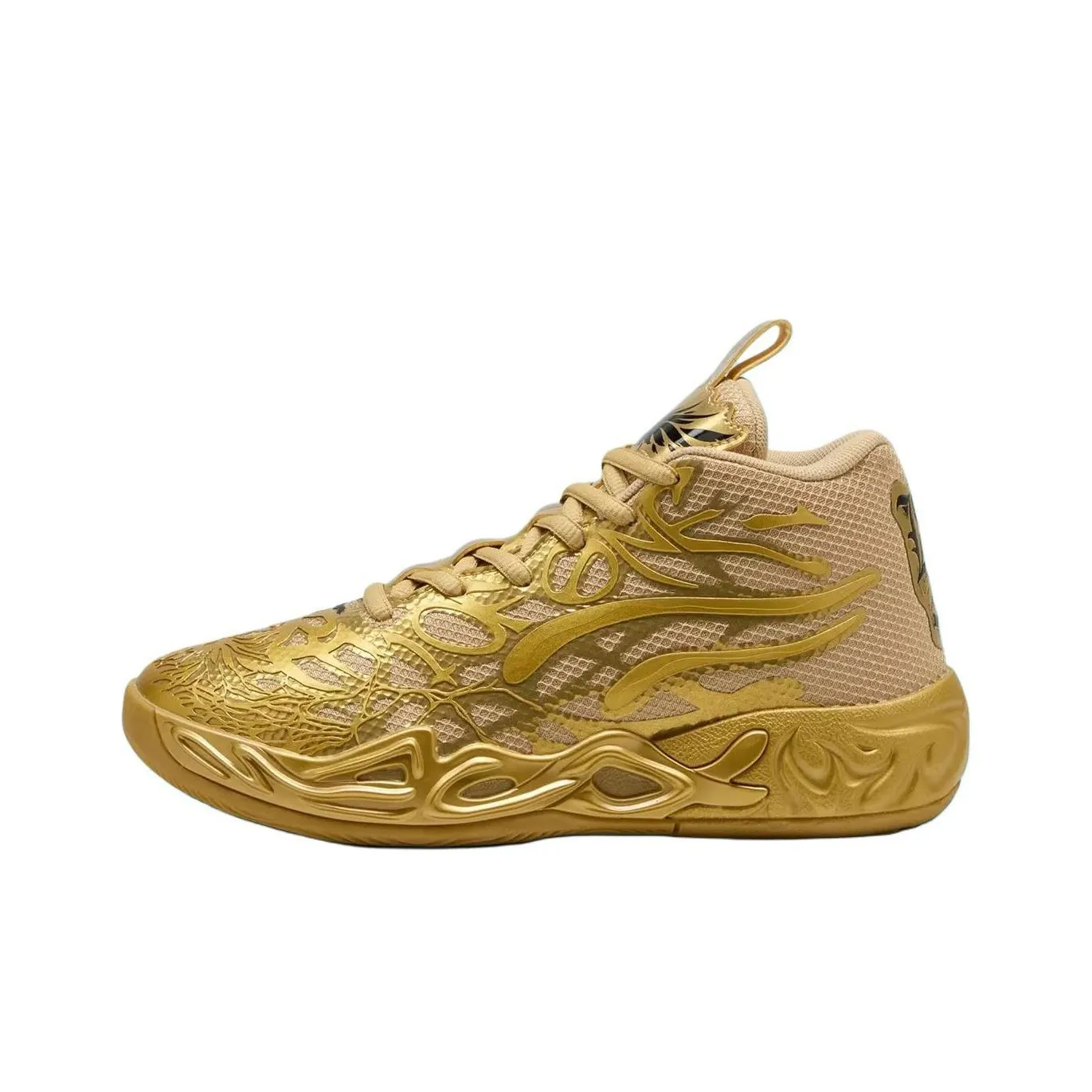 PUMA Slip Resistant Abrasion Resistant High Топ Баскетбольные кроссовки Мужской Gold