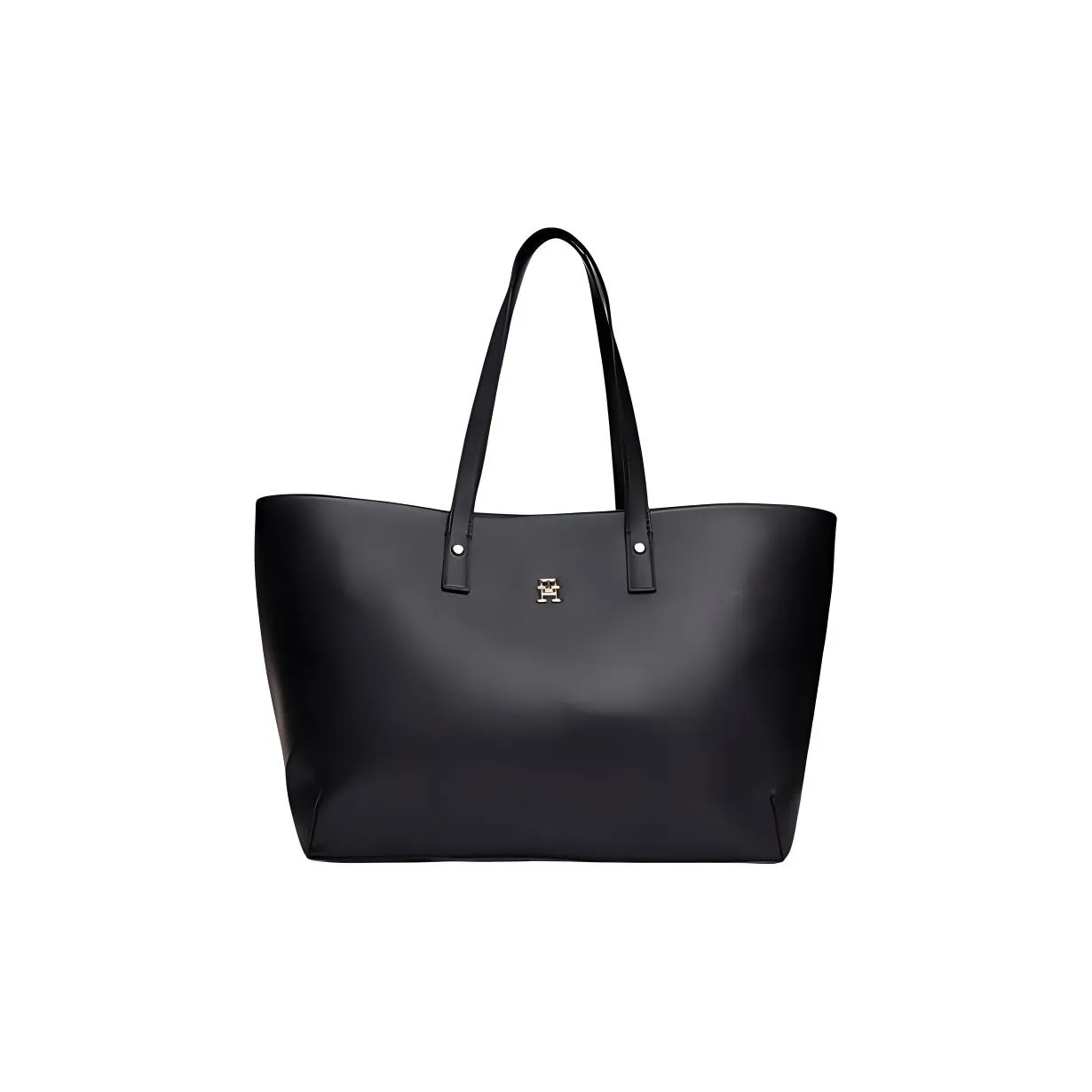 Tommy Hilfiger PU Tote Bag, Shopping Bag, Handbag, Shoulder Bag Women's Black