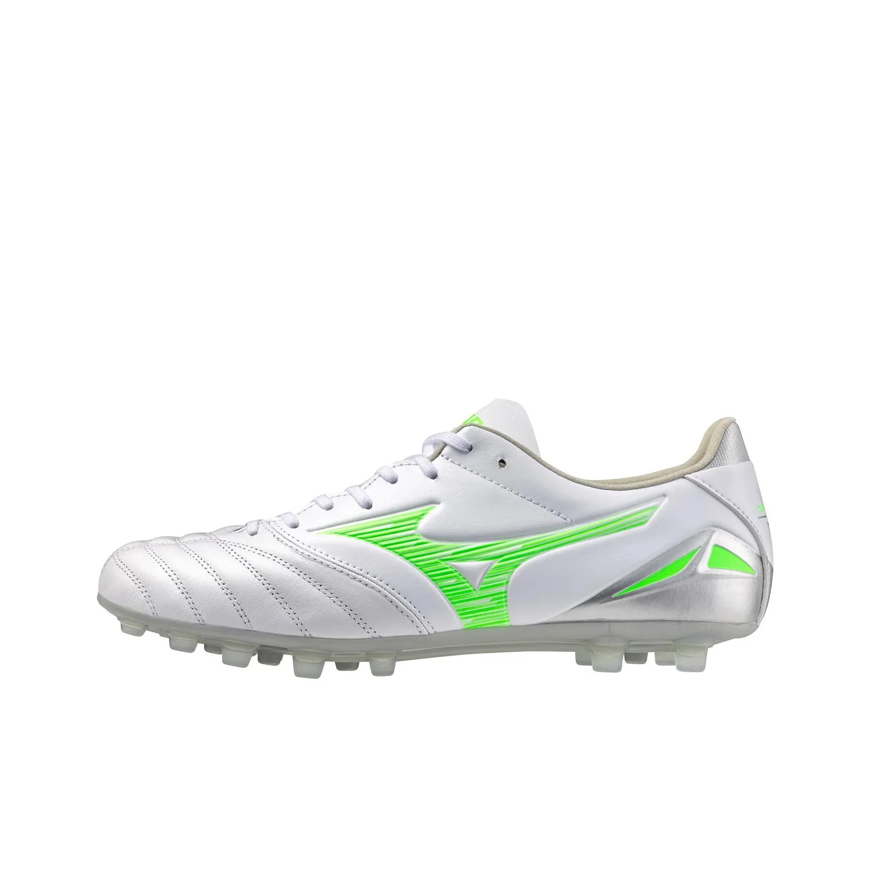 Mizuno Morelia Neo 4 AG Искусственная трава Противоскользящие Устойчивые к истиранию Футбольные бутсы Мужские Белый Зеленый