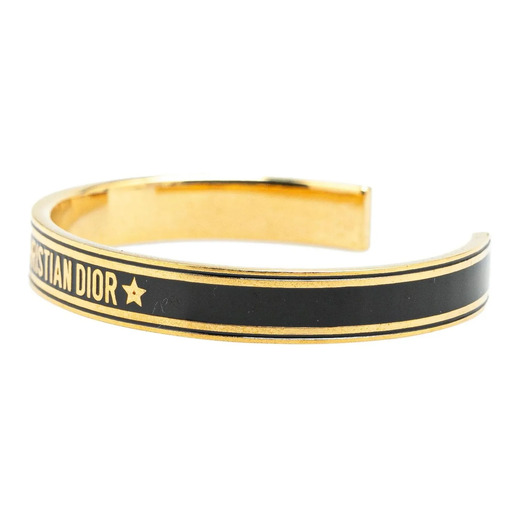 Christian DIOR Pre Owned 2000 2024 Enamel Code Cuff Bracelet Costume Bracelet