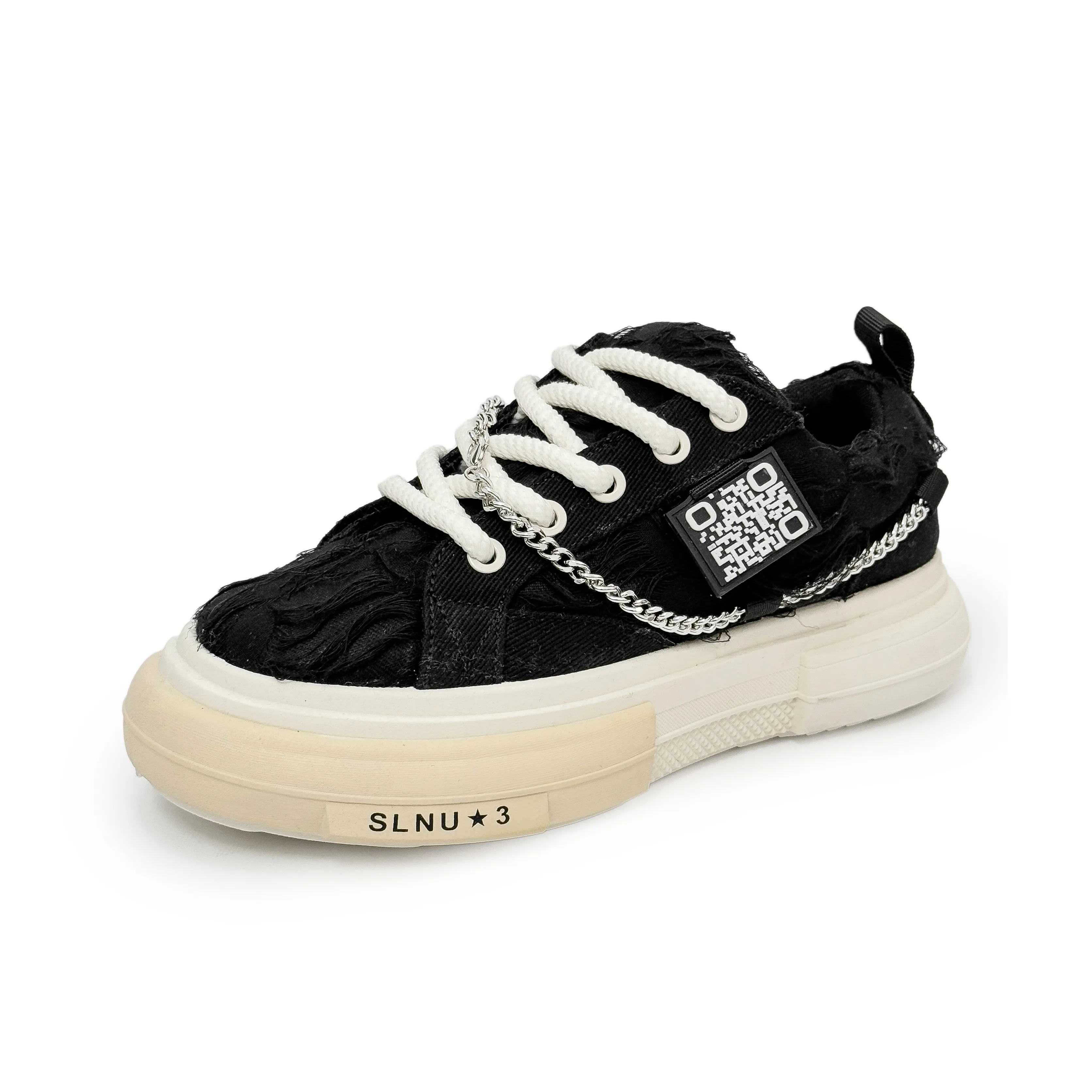 SLNU 3 Slip Resistant, Abrasion Resistant, Coverage Height Increasing Support Low Top Canvas Shoes Men's