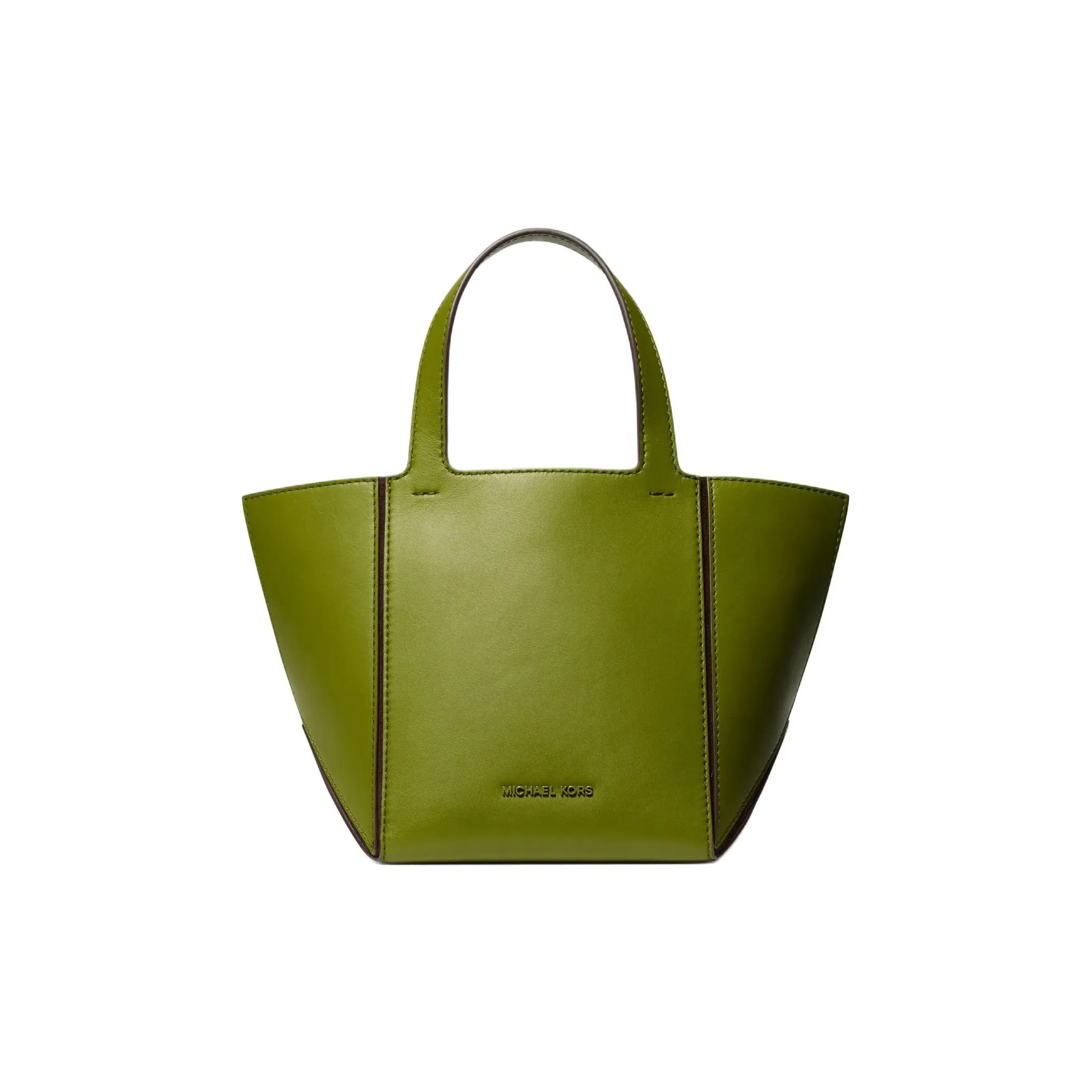 MICHAEL KORS Jordi Cow Leather Tote Bag, Shopping Bag, Handbag Trumpets Women's Grass Green