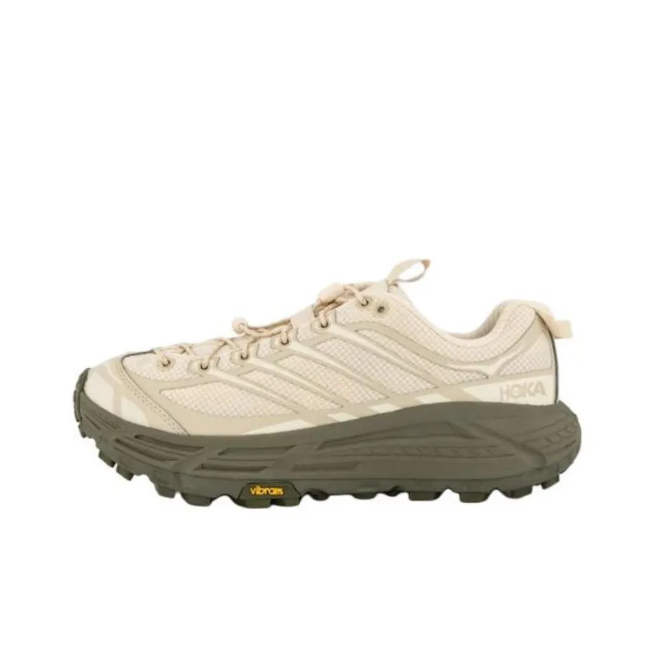 HOKA ONE ONE Mafate Three 2 Anti Slip Wear Resistant Low Top Running Shoes Unisex Beige