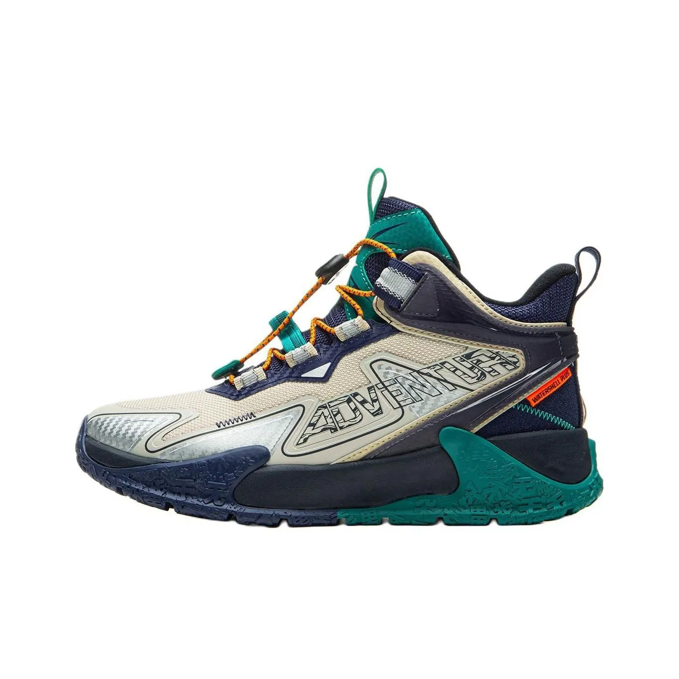 LINING YOUNG На открытом воздухе Противоскользящий Амортизация Отскок Поддержка MID Топ Детская Туристическая обувь Бежево-синий Подростки