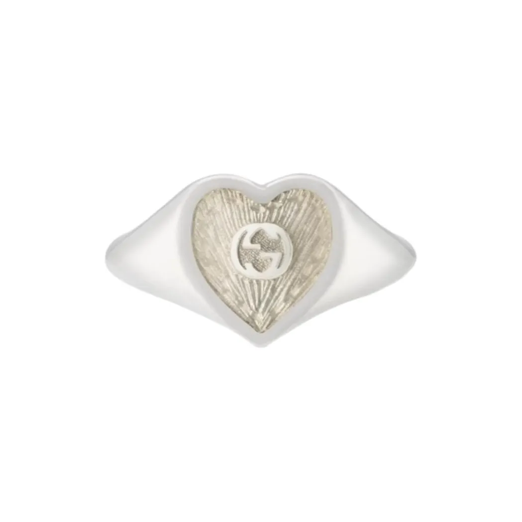GUCCI Heart Ring With Interlocking G