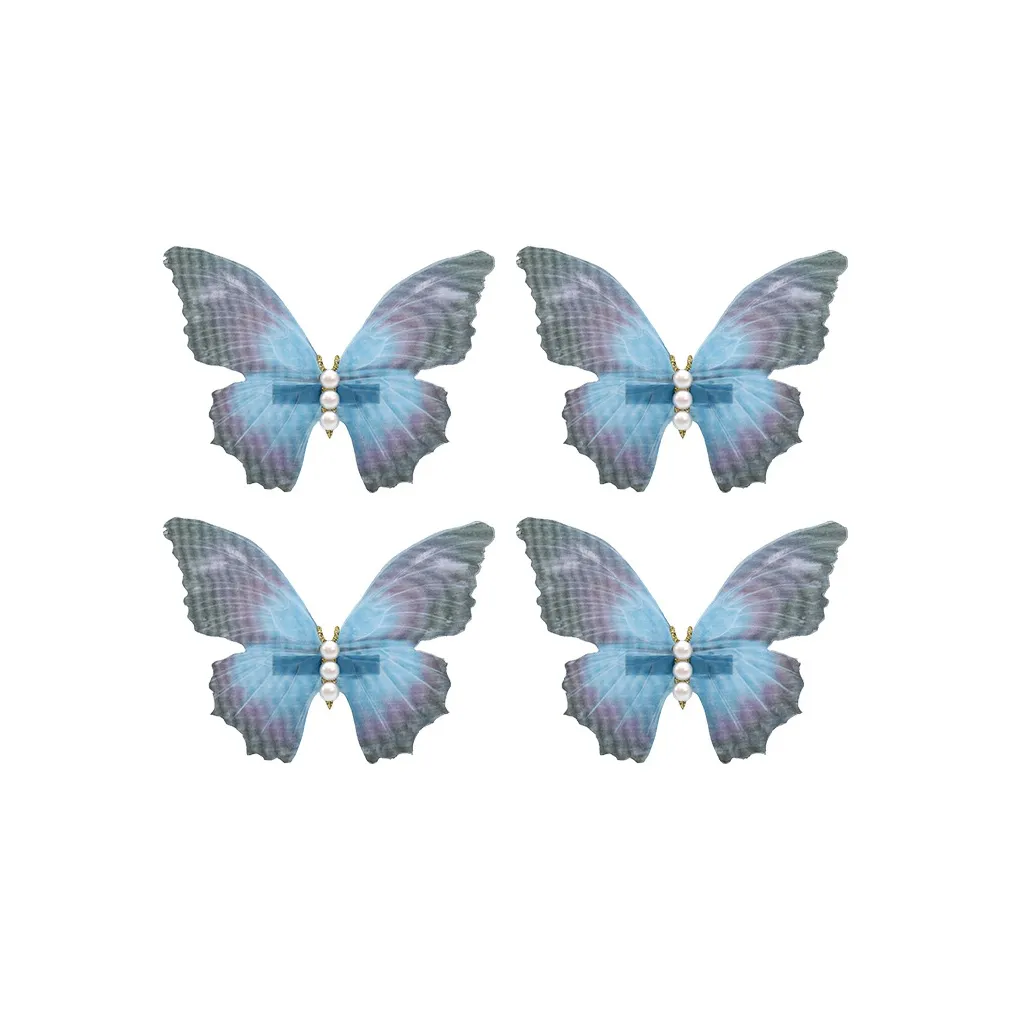 ROYALSASA Шелковый шифон искусственная жемчужина заколки для волос женские