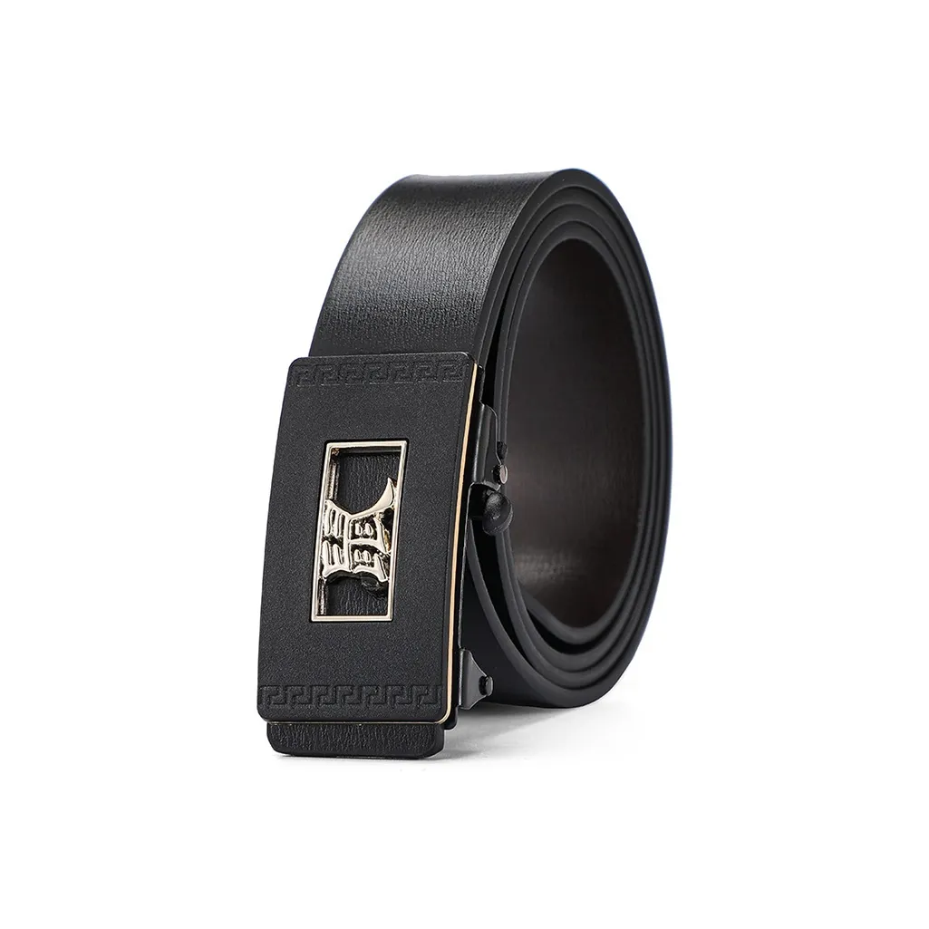 YUZHAOLIN Cow Split Leather Belts Men's Width 3.5CM