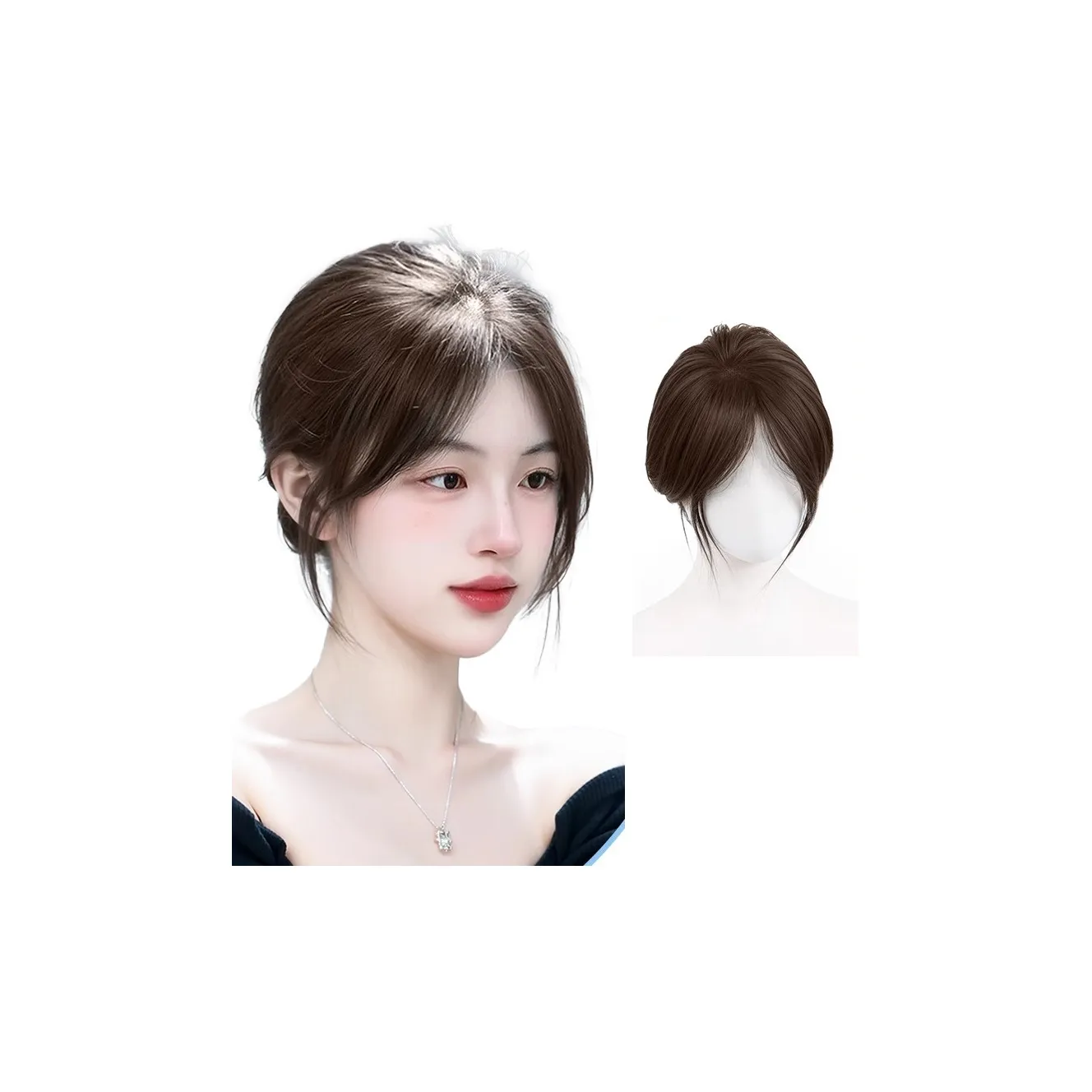 MUYAN Перука-презентация Натуральный Full Покрытие для Маскировки Серых Волос