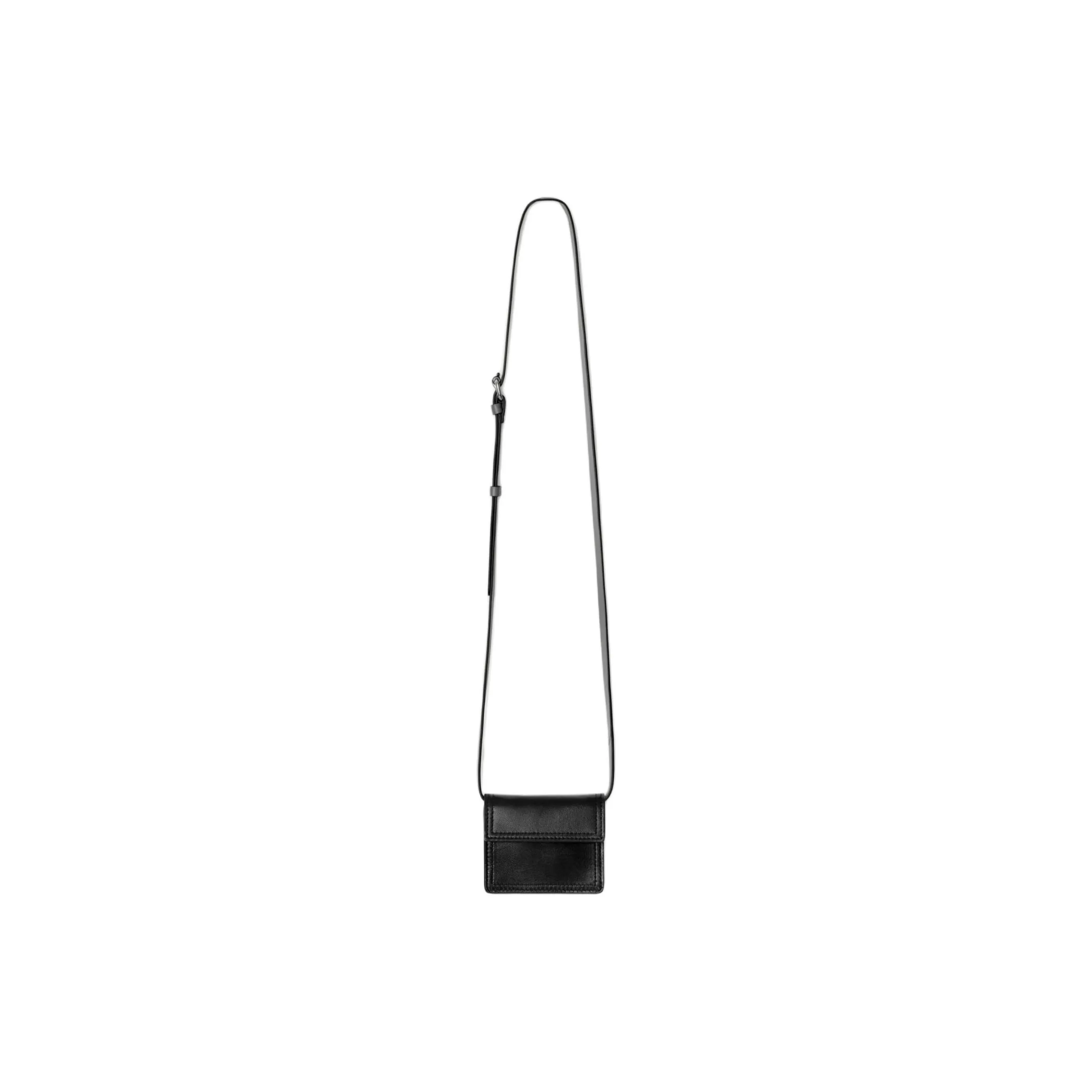 COS Leather Shoulder Bag, Crossbody Bag Mini Men's Black