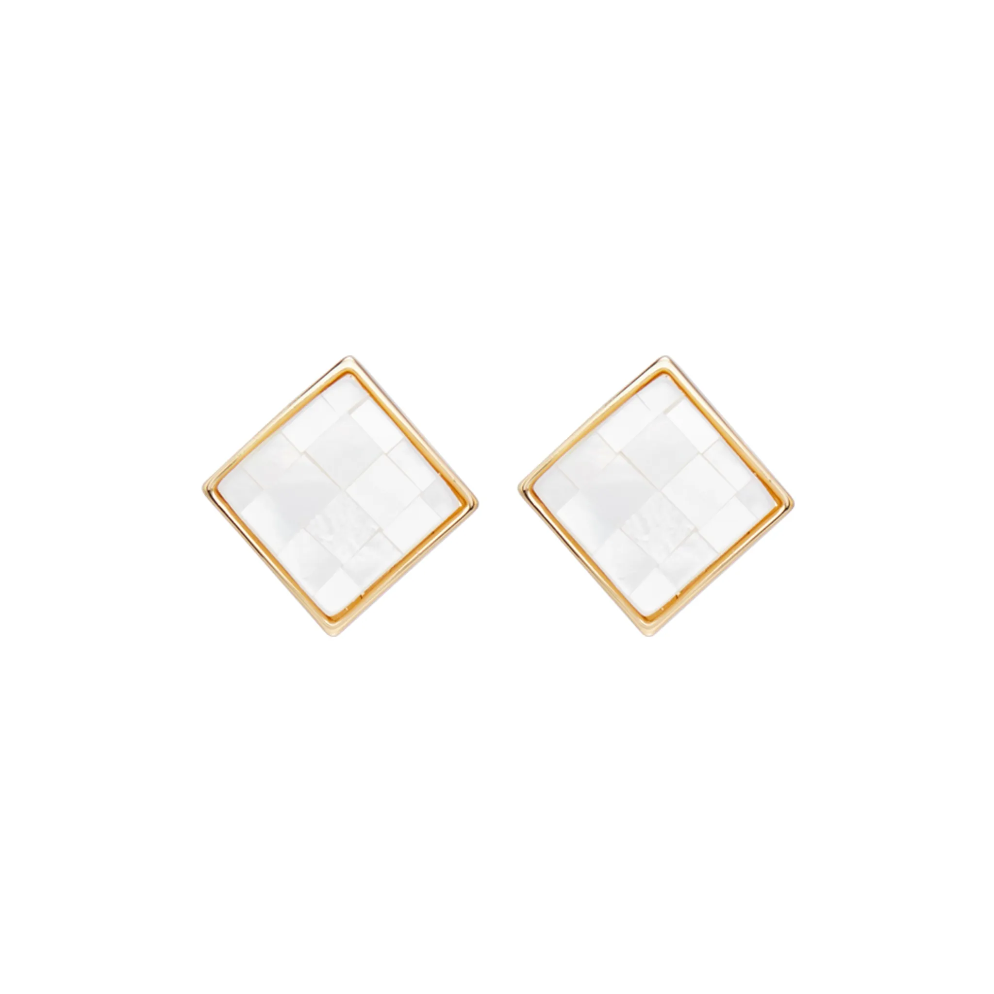 Anxious Mother Of Pearl Stud Earrings Women's