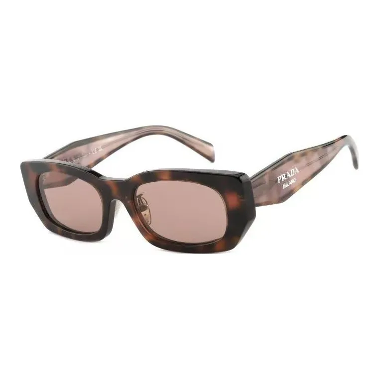 PRADA Пластиковая оправа прямоугольные солнцезащитные очки унисекс цвет черепаховый