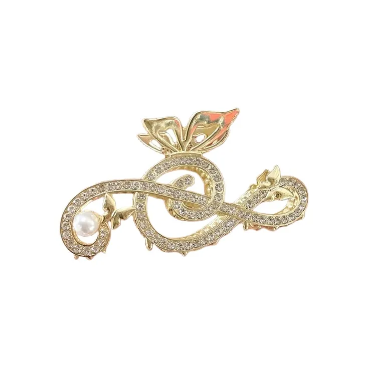 Water Jade Alloy Hair Clips Women's