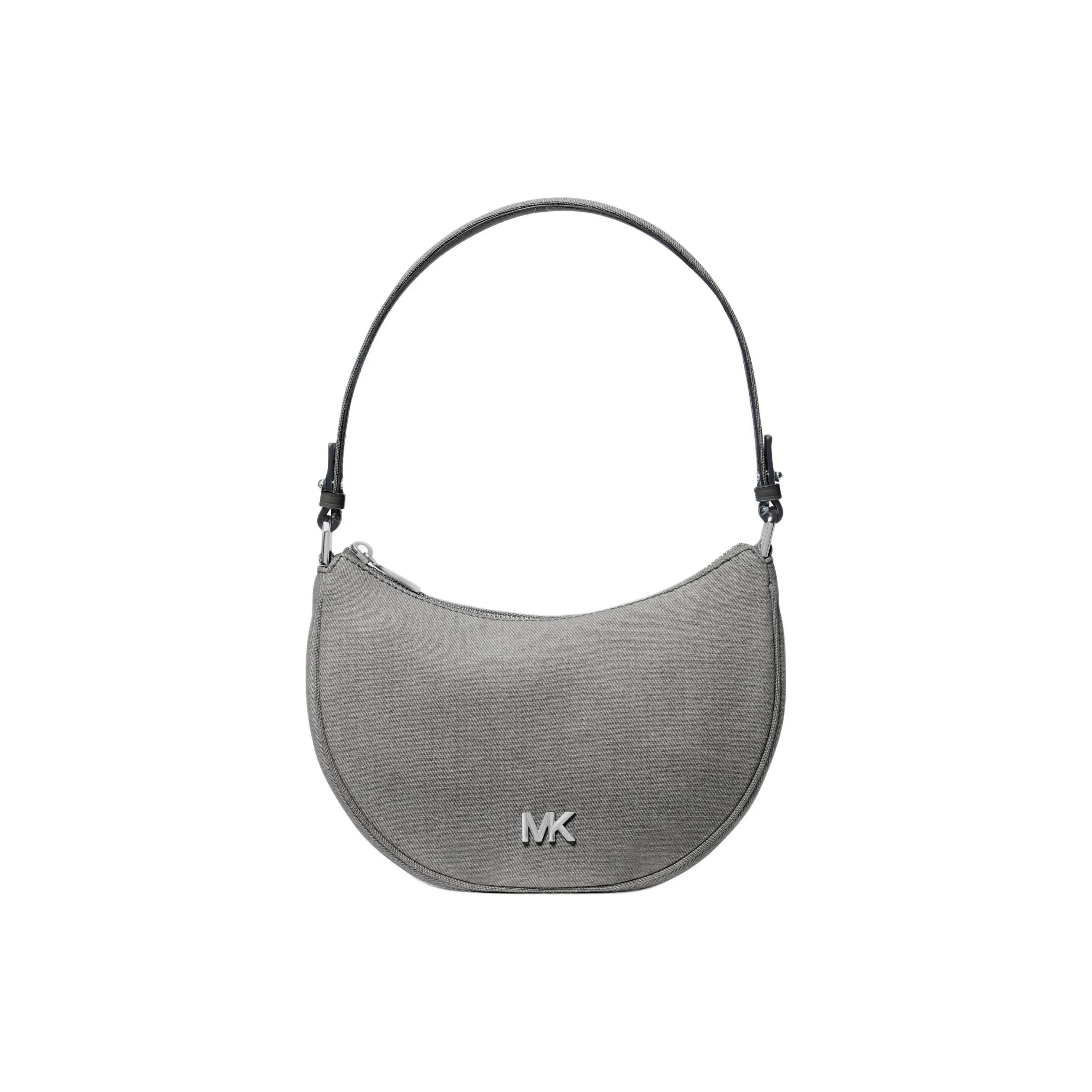 MICHAEL KORS Fabric Half-Moon Portable Crossbody Bag Shoulder Bag Small Size Women's Denim Black