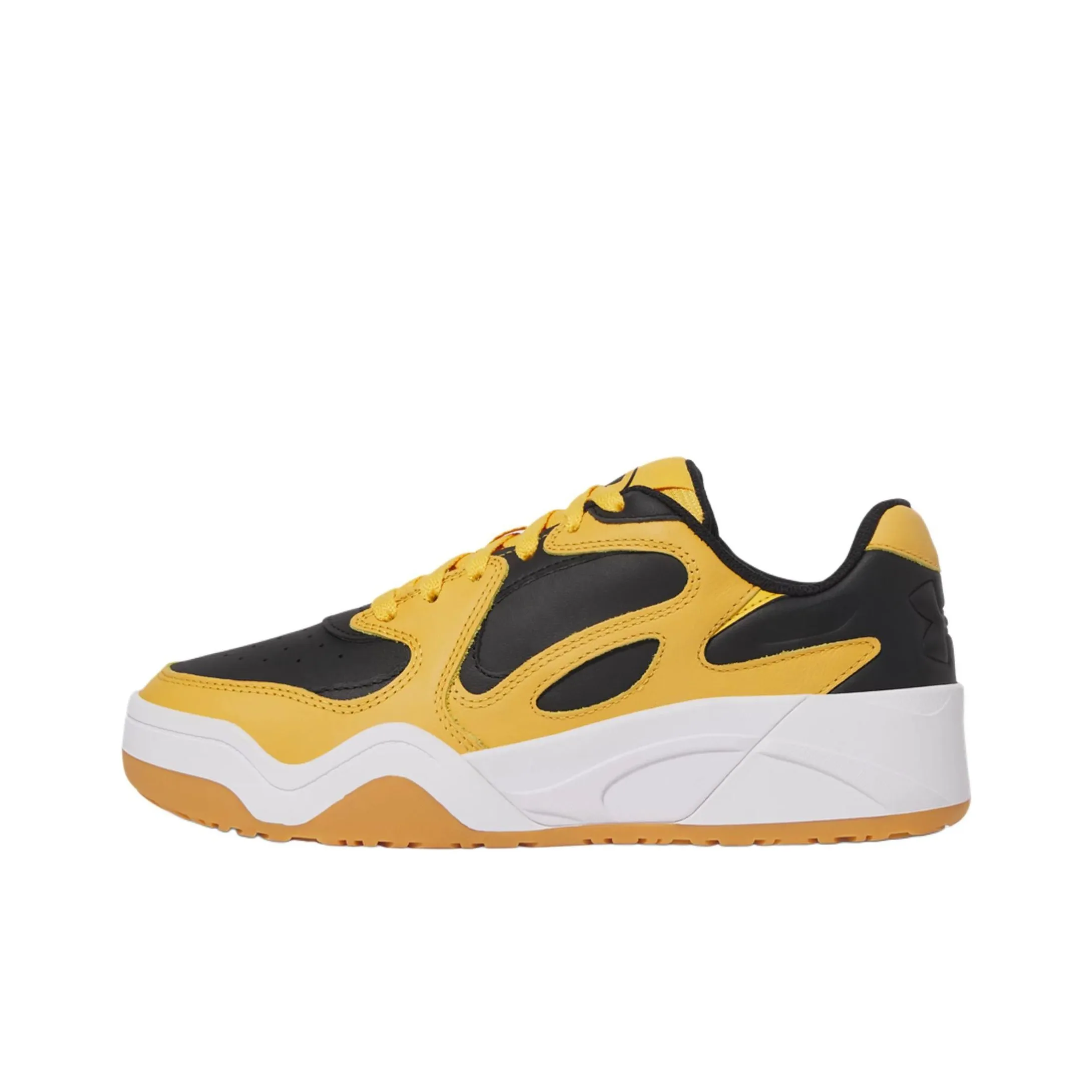 Under Armour Anti Slip Wear Resistant Low Top Casual Shoes Unisex Yellow Black