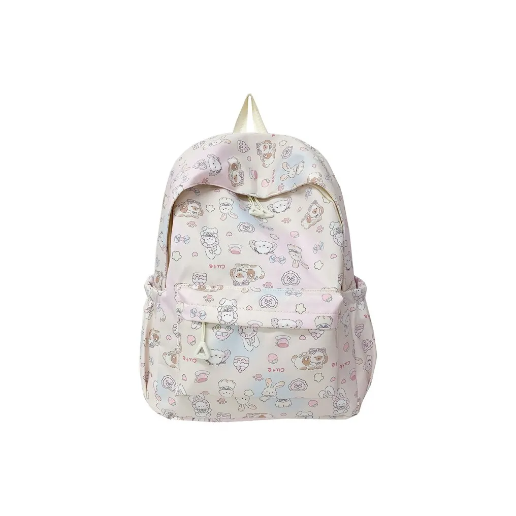 KAMLUI Нейлон Рюкзак Unisex Light Pink Bunny Светло-синий Бант Белый щенок Бежевый Экрю Медвежонок Экрю Little Красный Кролик