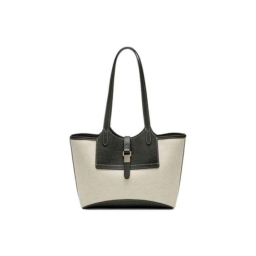 JOSINY Fabric Shoulder Bag Tote Regular Women's Ecru/Brown