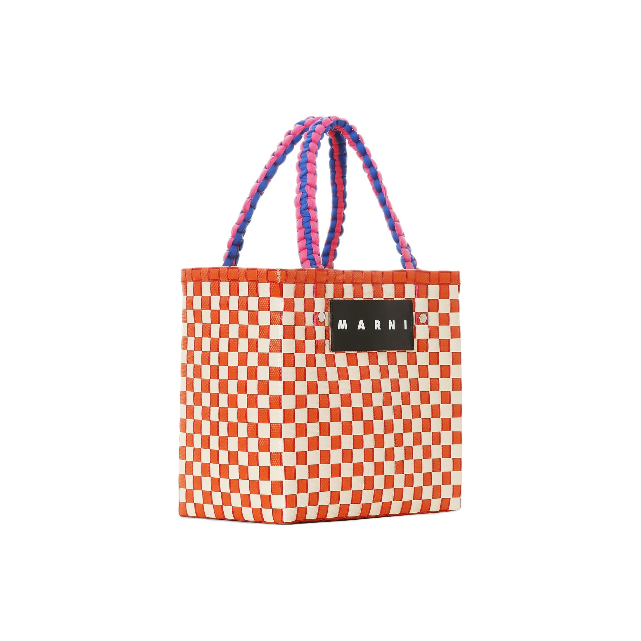 MARNI Полипропиленовая пластиковая сумка-корзина тоут-сумка сумка для покупок маленькая сумка женская светло-оранжевая