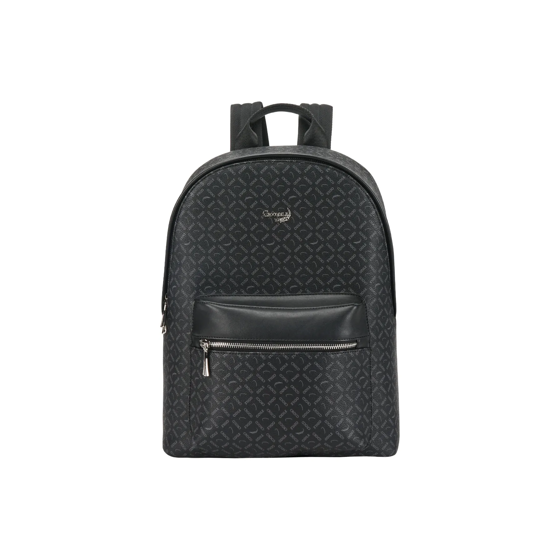 Крокодил PVC Поливинилхлорид Рюкзак Одно плечо Рюкзак Обычный Мужской Черный