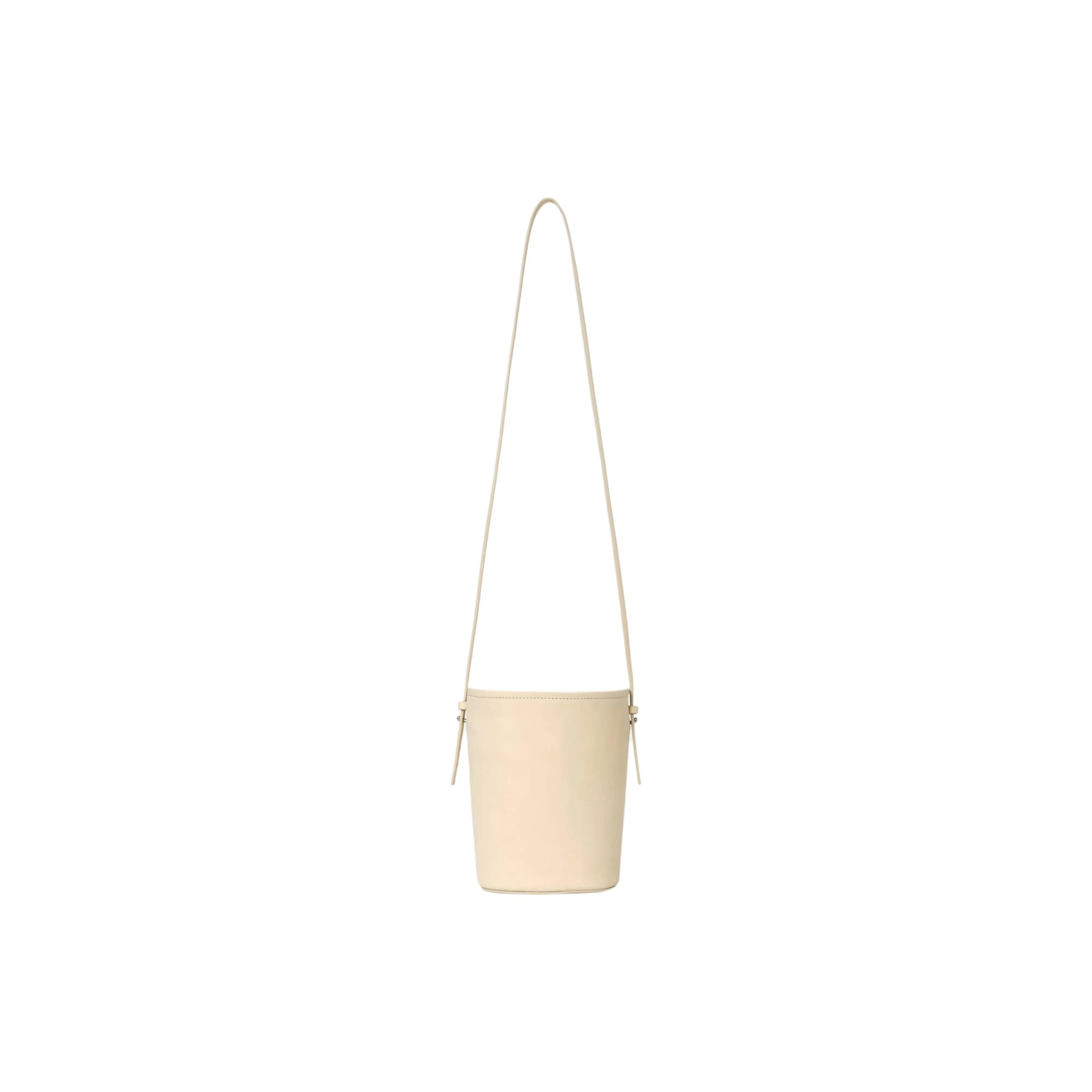 COS Leather Bucket Bags Crossbody Bag Shoulder Bag Mini Women's Cheese Milk Color