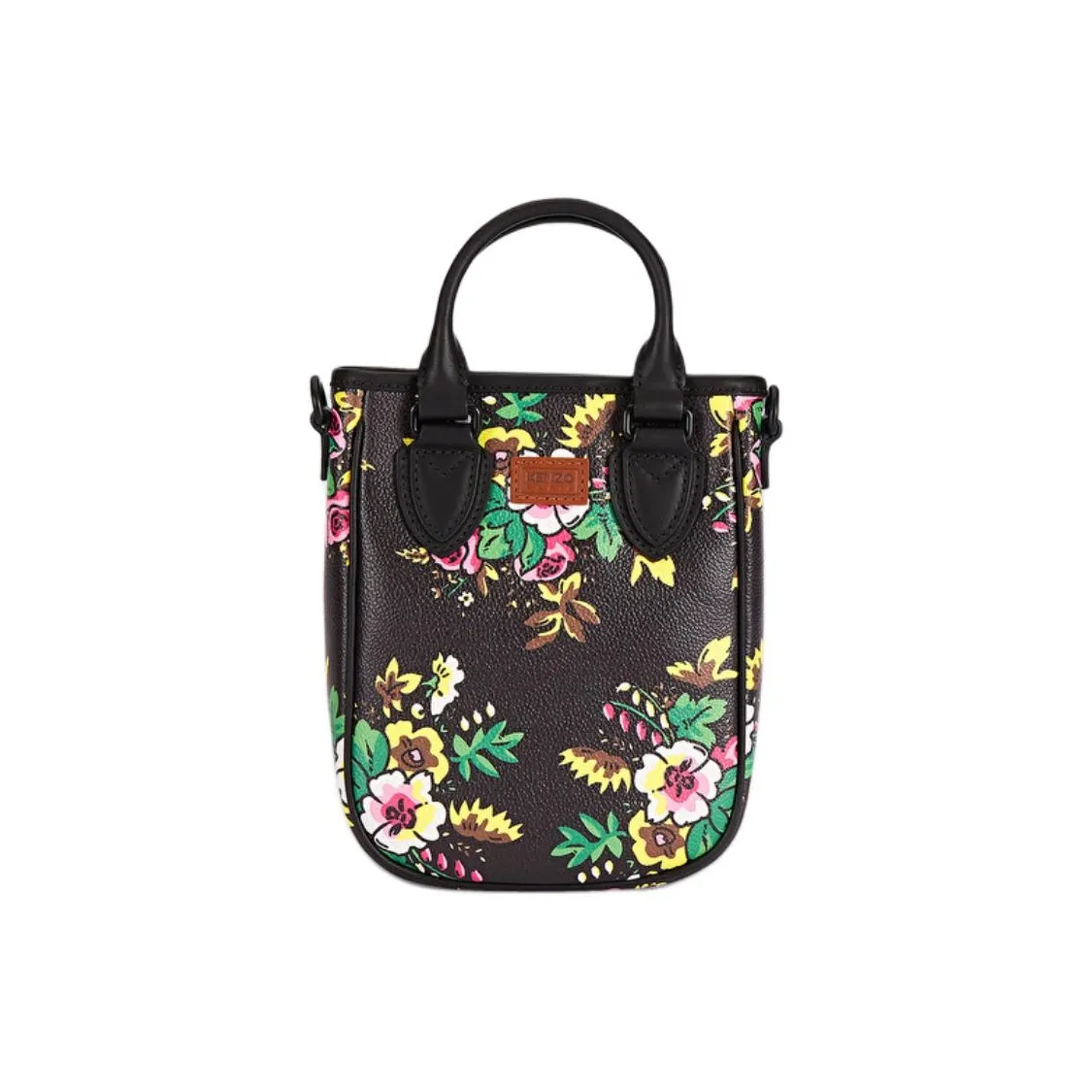 KENZO Полиуретан Тоут Сумка Сумка для покупок Сумка через плечо Сумка мини Женская Черная