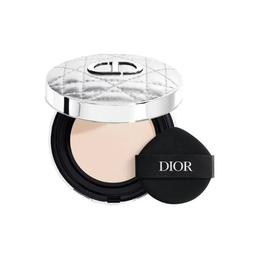 DIOR Винтажный серебристый Клетчатый Кремовый Постоянный Air Cushion Основа Увлажняющий Осветляющий Тон кожи Естественный